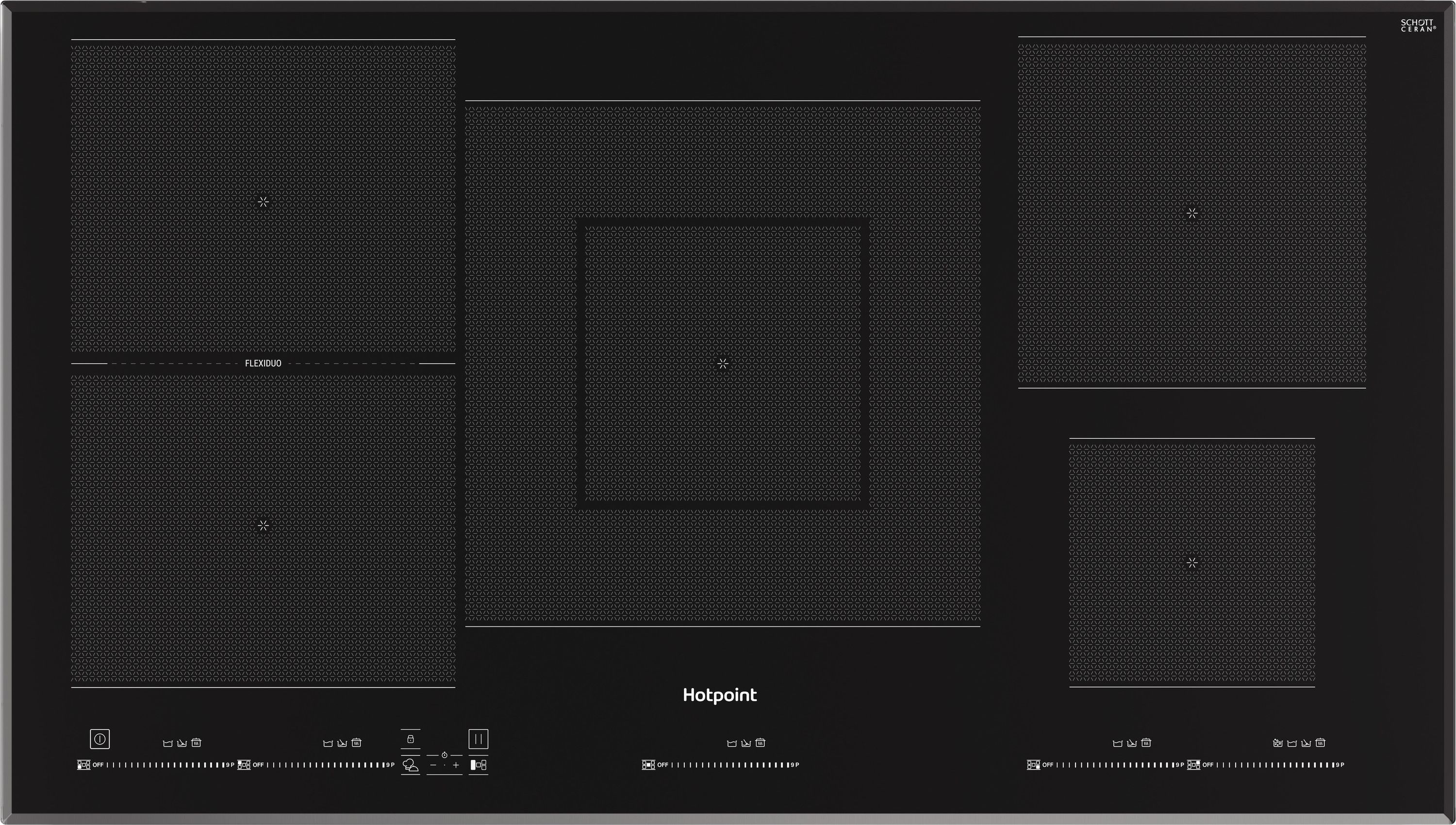 Hotpoint TT1090BA 90cm Induction Hob - Black, Black