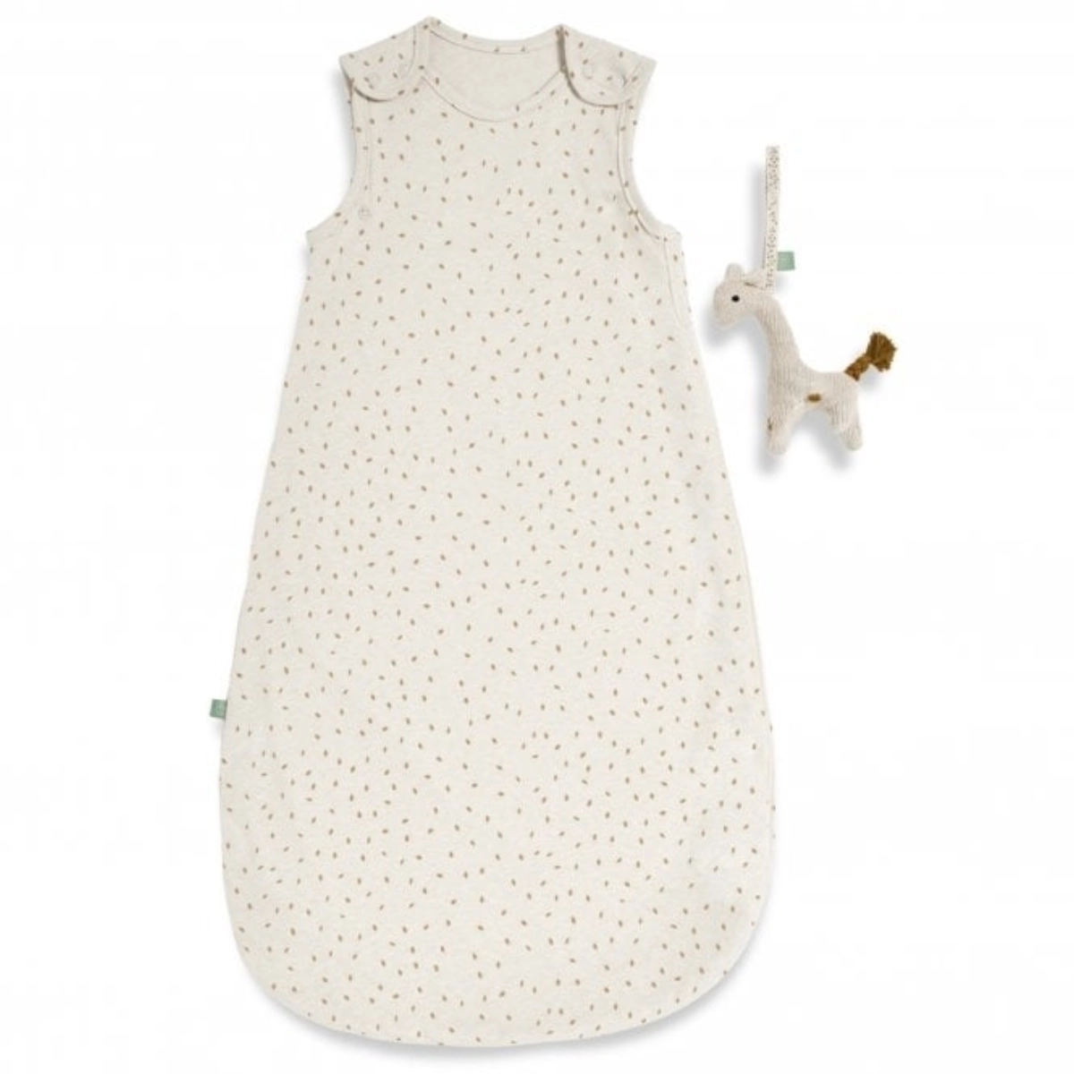 The Little Green Sheep Cotton Blend 1 TOG Baby Sleeping Bag white,brown