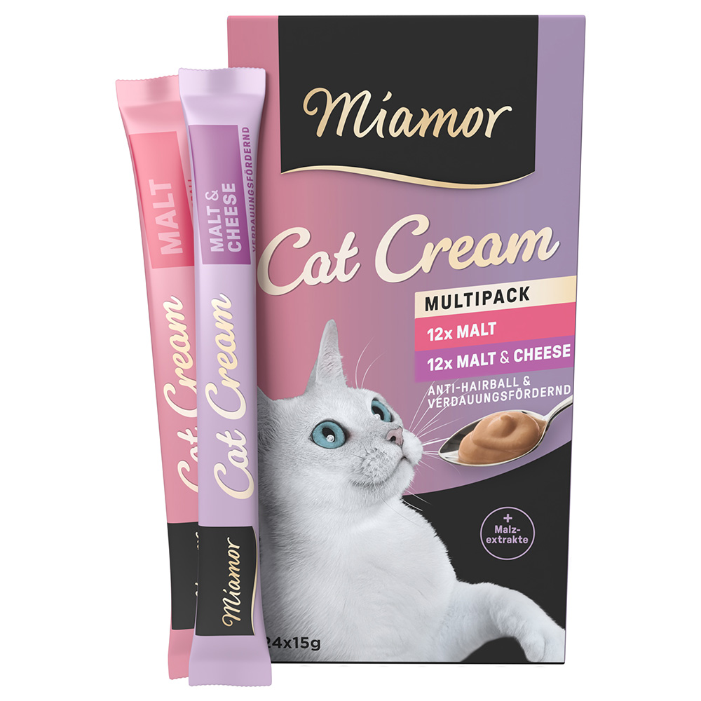 Mi Amor Miamor Cat Snack Malt-Cream & Malt-Cheese Mixed Pack - 48 x 15g