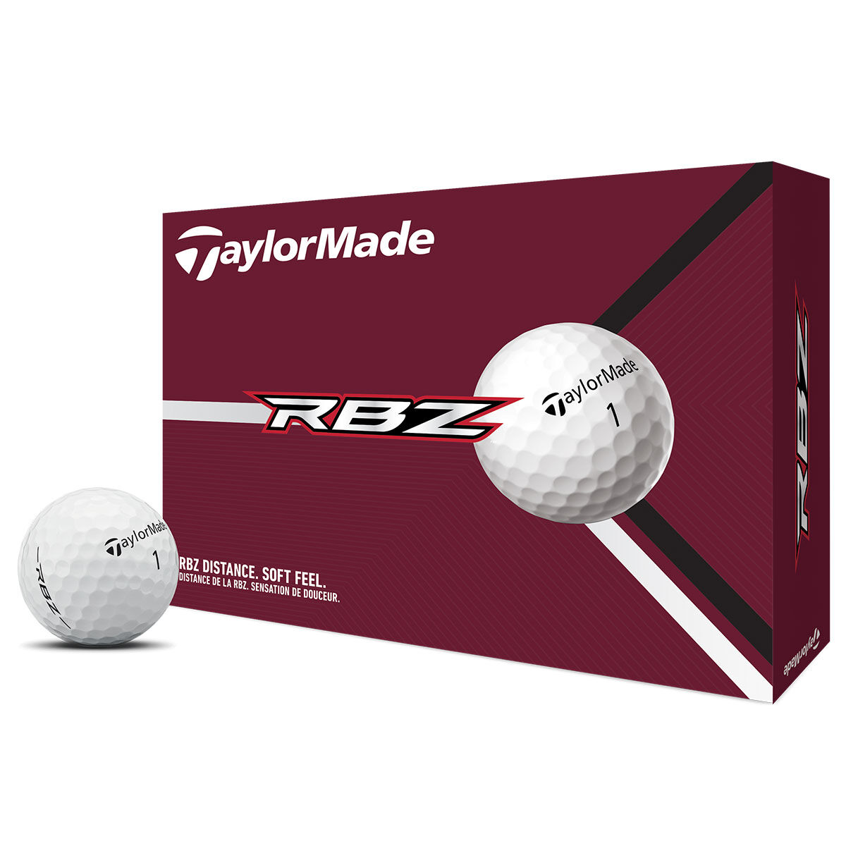 TaylorMade RBZ Distance Soft 12 Golf Ball Pack, Mens, White | American Golf