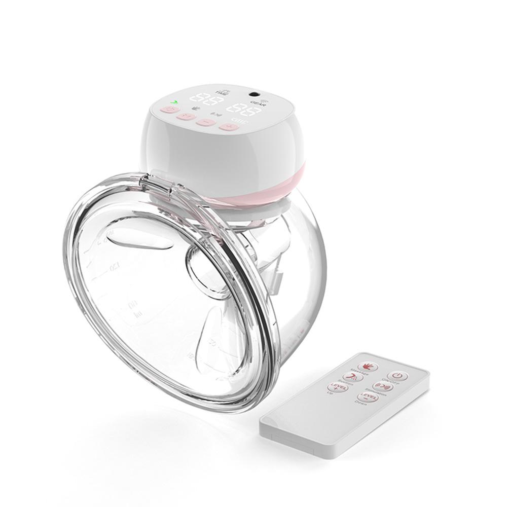 TOMTOP JMS Hands Free Breast Pump Wearable Electric Breast Pump with Lightweight with LED Display Remote 1 Pack pink