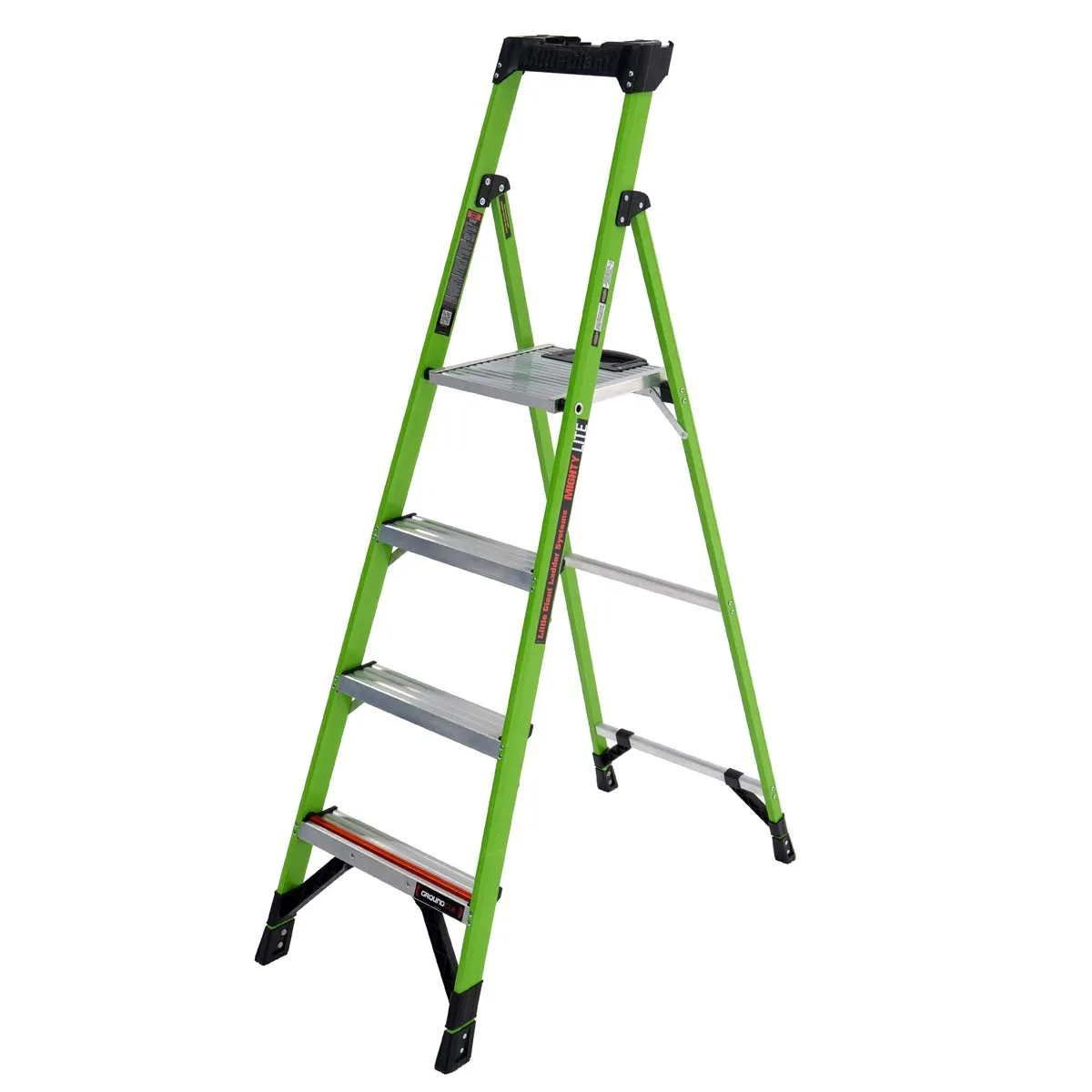 Little Giant 4 Tread Mighty Lite HiViz GRP Fibreglass Step Ladder