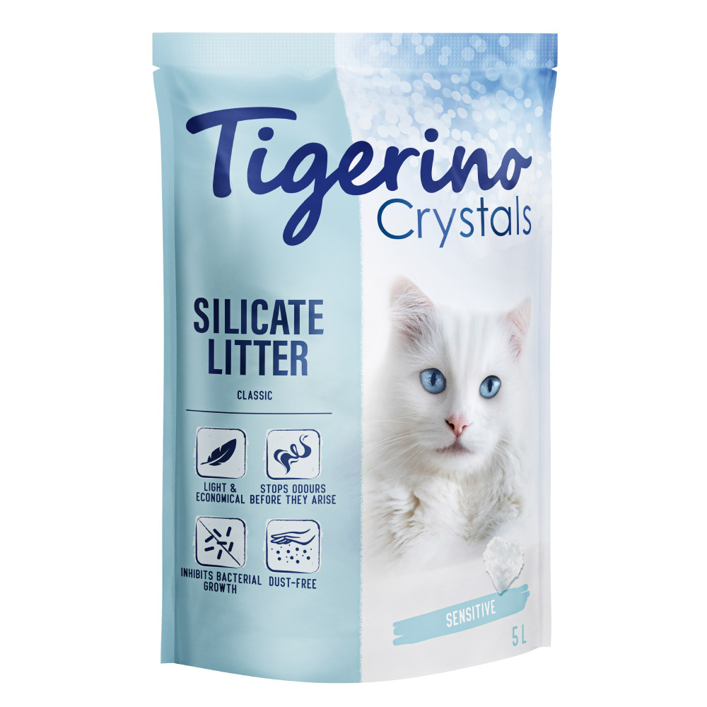 Tigerino Crystals Cat Litter - Sensitive (fragrance free)  - Super Pack: 6 x 5 litre
