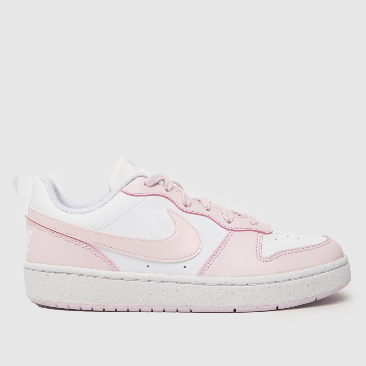 Nike White & Pink Court Borough Low Recraft Girls Youth Trainers, Size: 4 (EU 36 1/2)