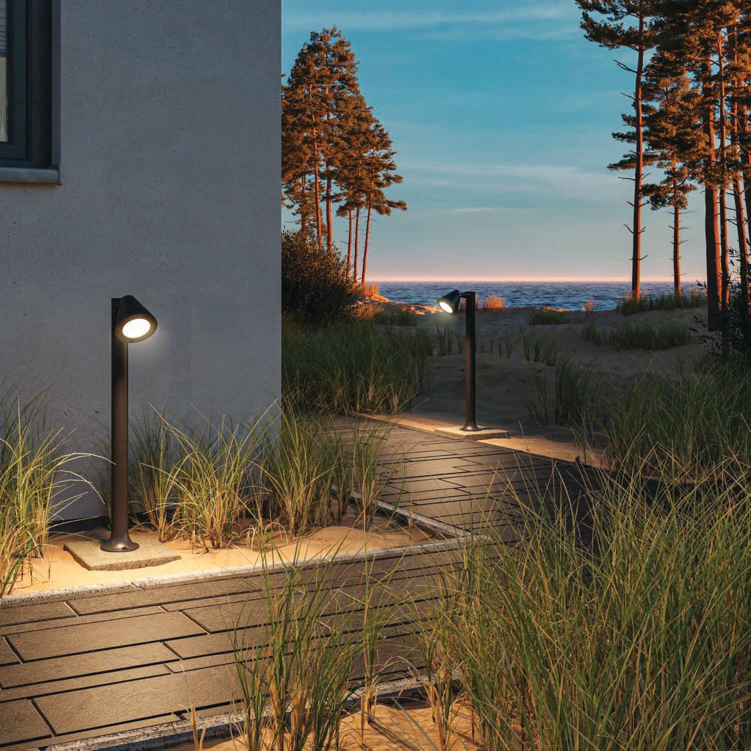 Paulmann Outdoor Trian 35W LED Bollard Light in Anthracite