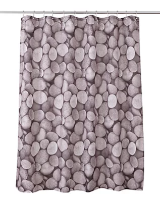 Lunda Grey Pebble Shower Curtain (W)180Cm