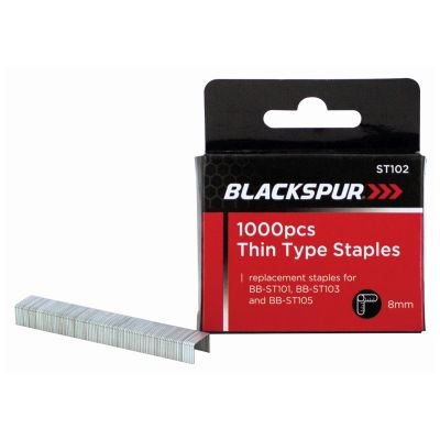 Blackspur 1000Pc 8Mm Thin Type Staples