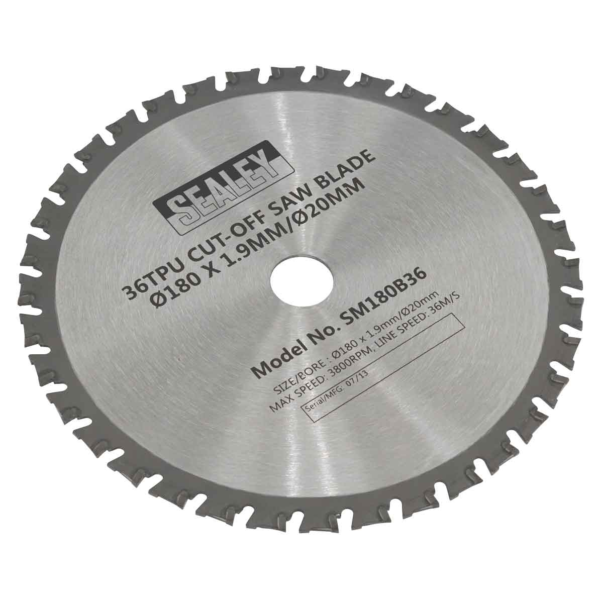 Sealey SM180B36 Cut-Off Saw Blade 180 x 20mm 36T