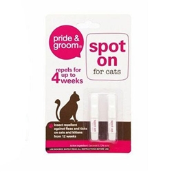 Pride & Groom Cat Flea Tick Flee Repellent Treatment Up To 4 Weeks cats