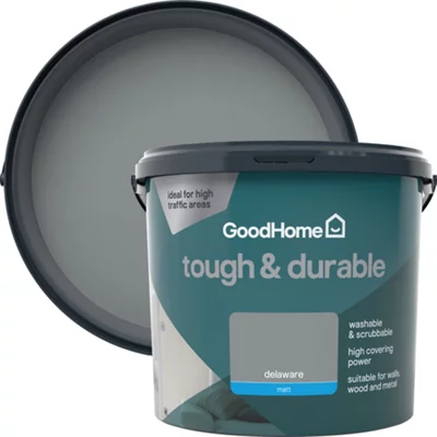 GoodHome Durable Delaware Matt Emulsion Paint, 5L