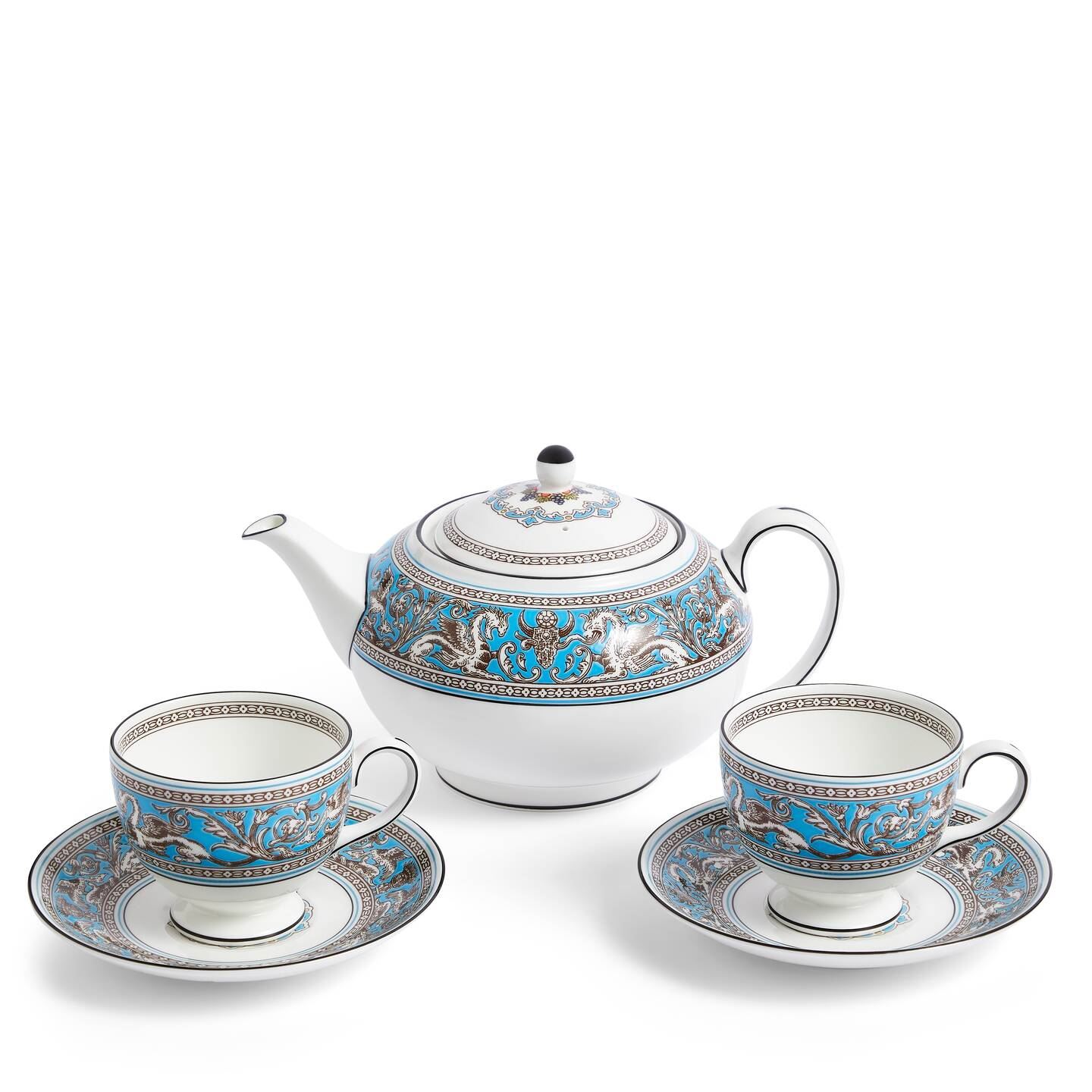 Wedgwood Florentine Turquoise 3 Piece Tea Set