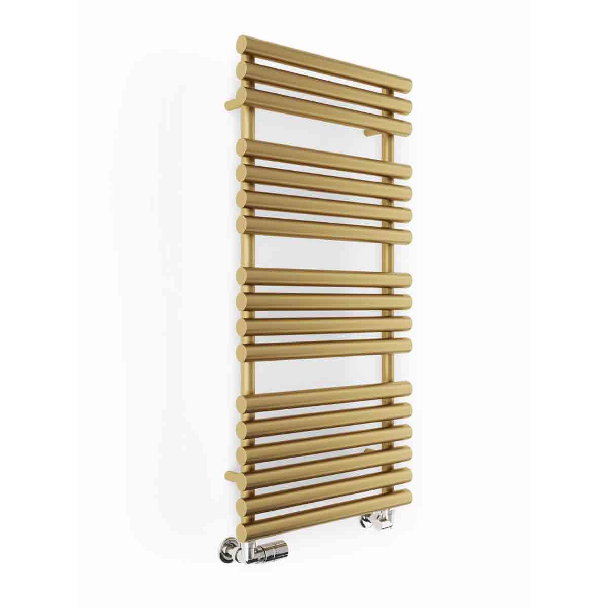 TERMA Heated Towel Rail, Rolo-towel, 1085/520, Brass
