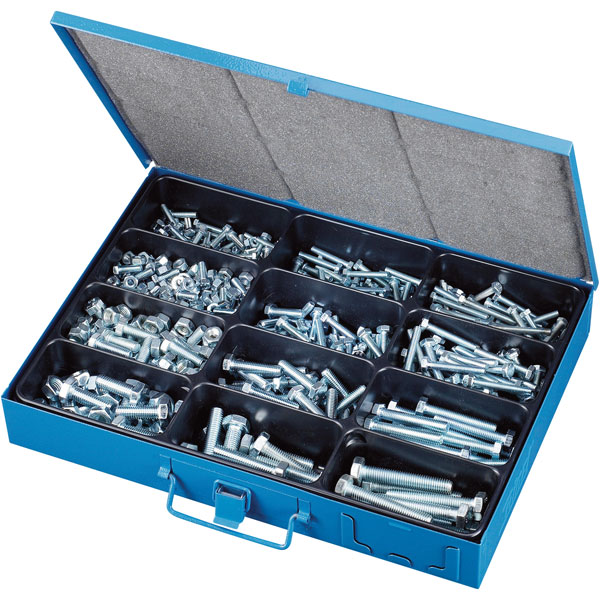 750 pièces Assortiment de 750 vis et écrous six pans en acier DIN 933
