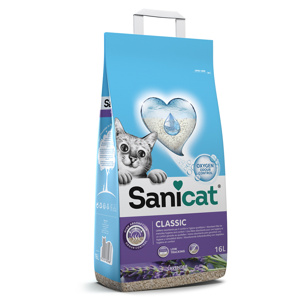 Sanicat Classic Lavender Cat Litter  - Economy Pack: 2 x 16l