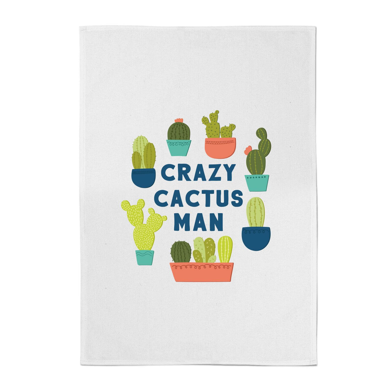By IWOOT Crazy Cactus Man Cotton Tea Towel | 