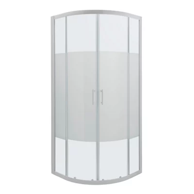 Cooke & Lewis Onega Framed Frosted Quadrant Shower Enclosure - Corner Entry Double Sliding Door (W)80Cm (D)80Cm