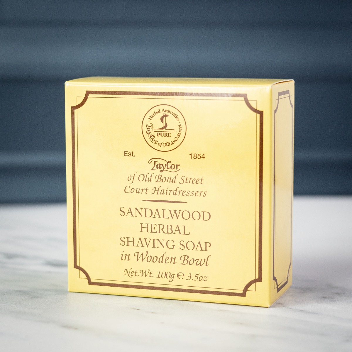 Taylor Of Old Bond Street Sandalwood Shaving Soap with Wooden Bowl, 100g