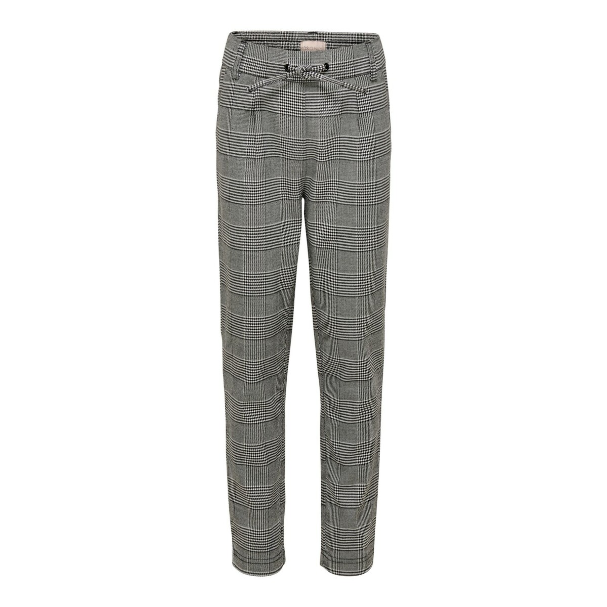 Only Checked Trousers Women Grey