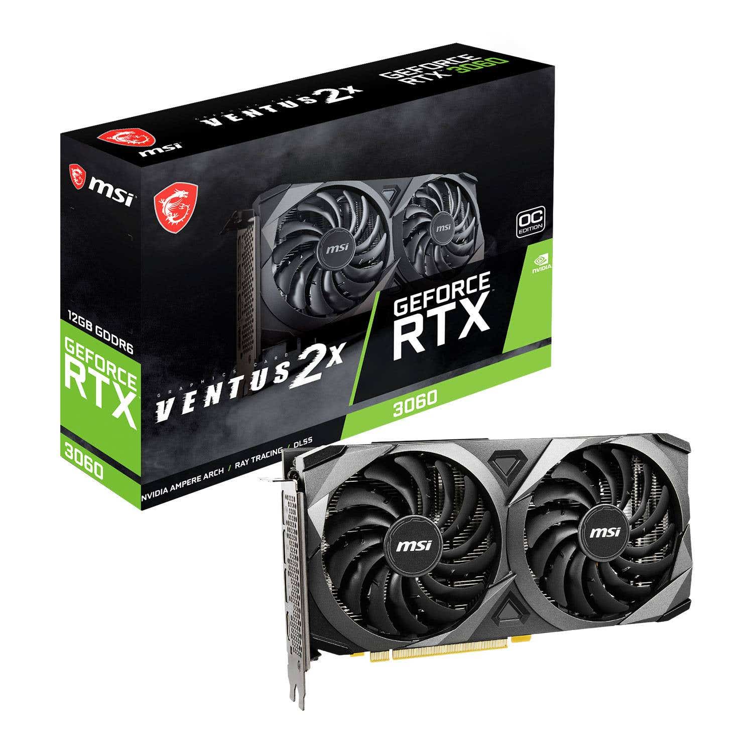 MSI GeForce RTX 3060 12 GB VENTUS 2X OC Graphics Card