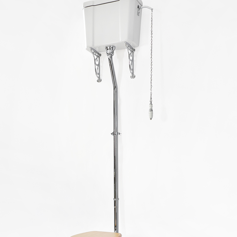 HudsonReed Milano Elizabeth - High Level Flush Pipe Kit - Chrome