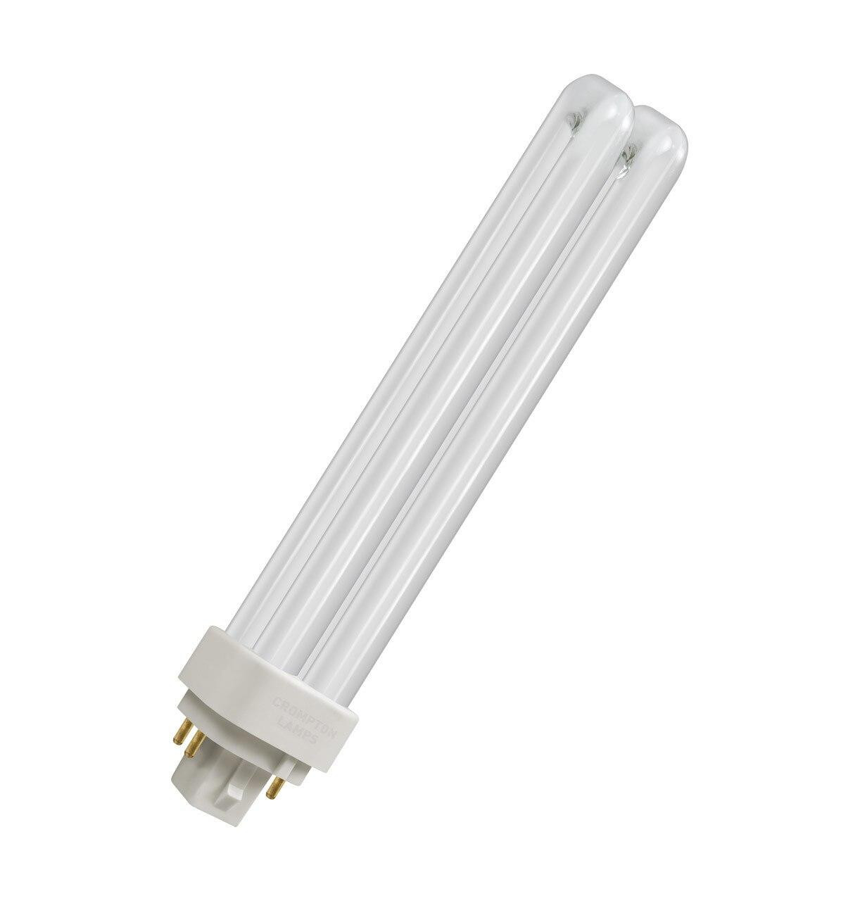 Crompton Lamps Crompton 26W CFL G24q-3 4 Pin Opal DE Type Bulb - White