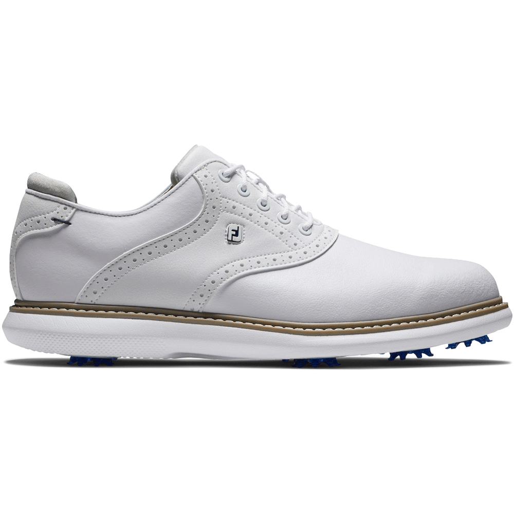 Footjoy Traditions Golf Shoes, Mens, 8, White, Regular  | Online Golf