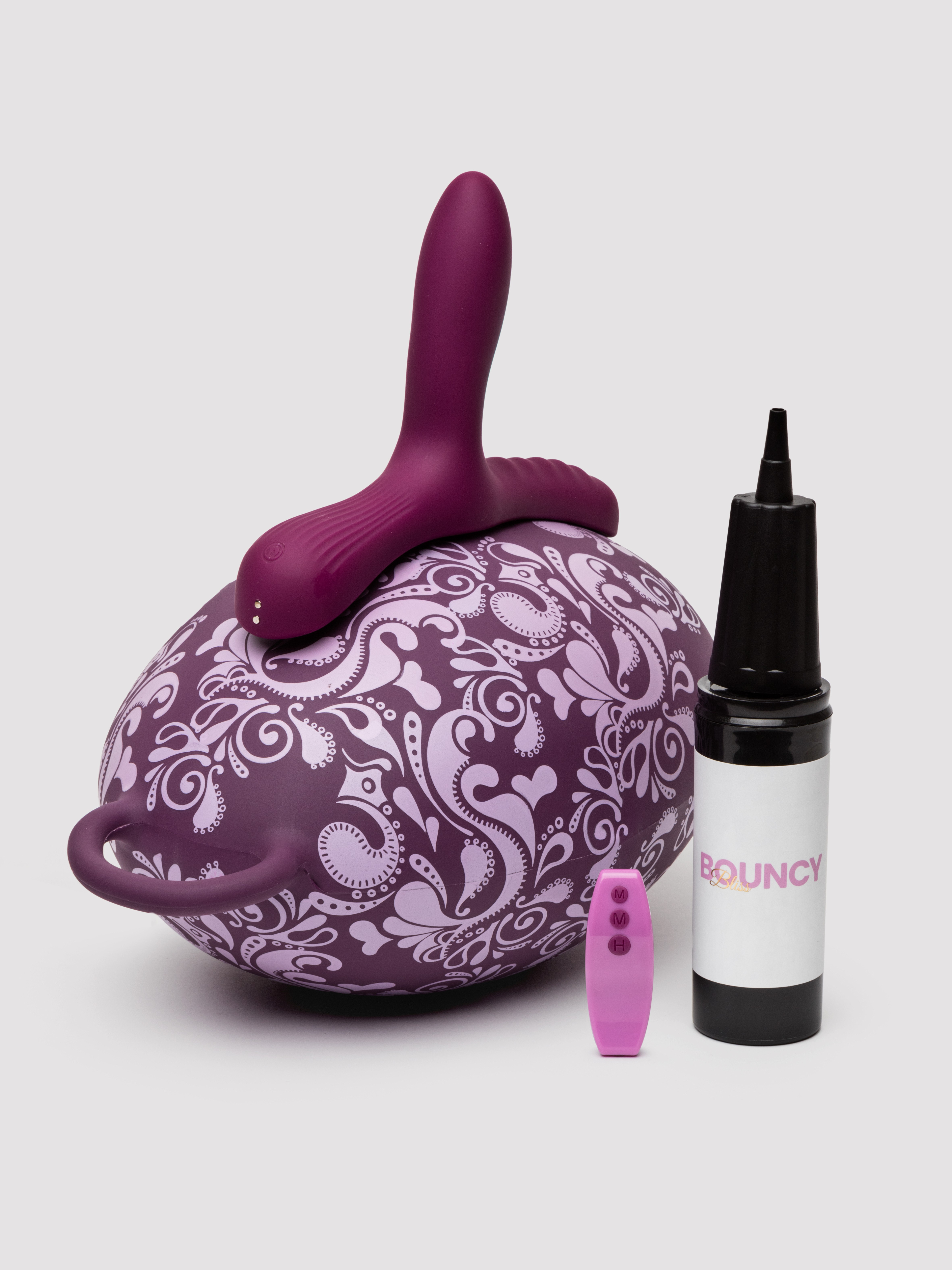 Unbranded Bouncy Bliss Sit-on Inflatable Remote Control Moving Vibrator - Purple