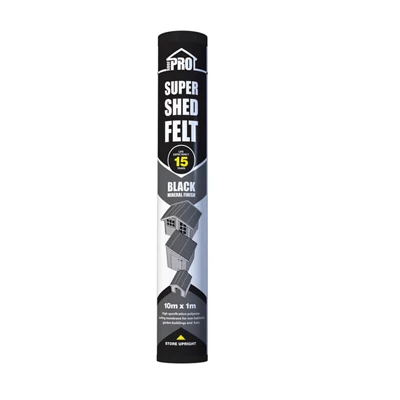 Roof Pro Super Black Shed Felt, (l)10m (w)1m