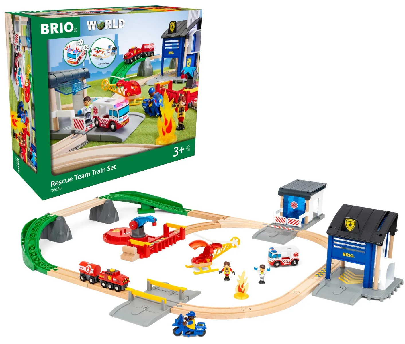 Ravensburger Brio World Rescue Team Train Set