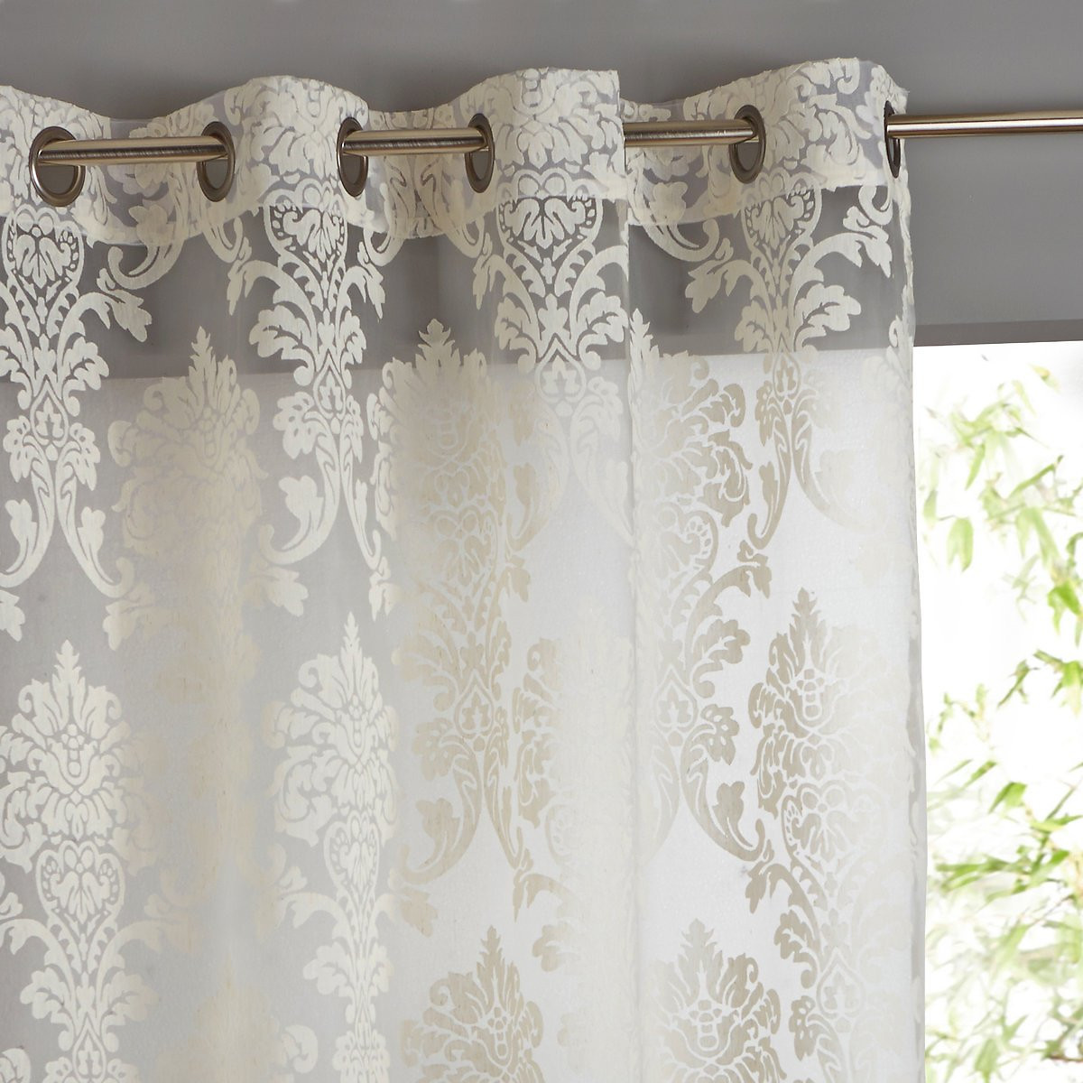 La Redoute Collection So'home Arabesque Damask Eyelet Curtain