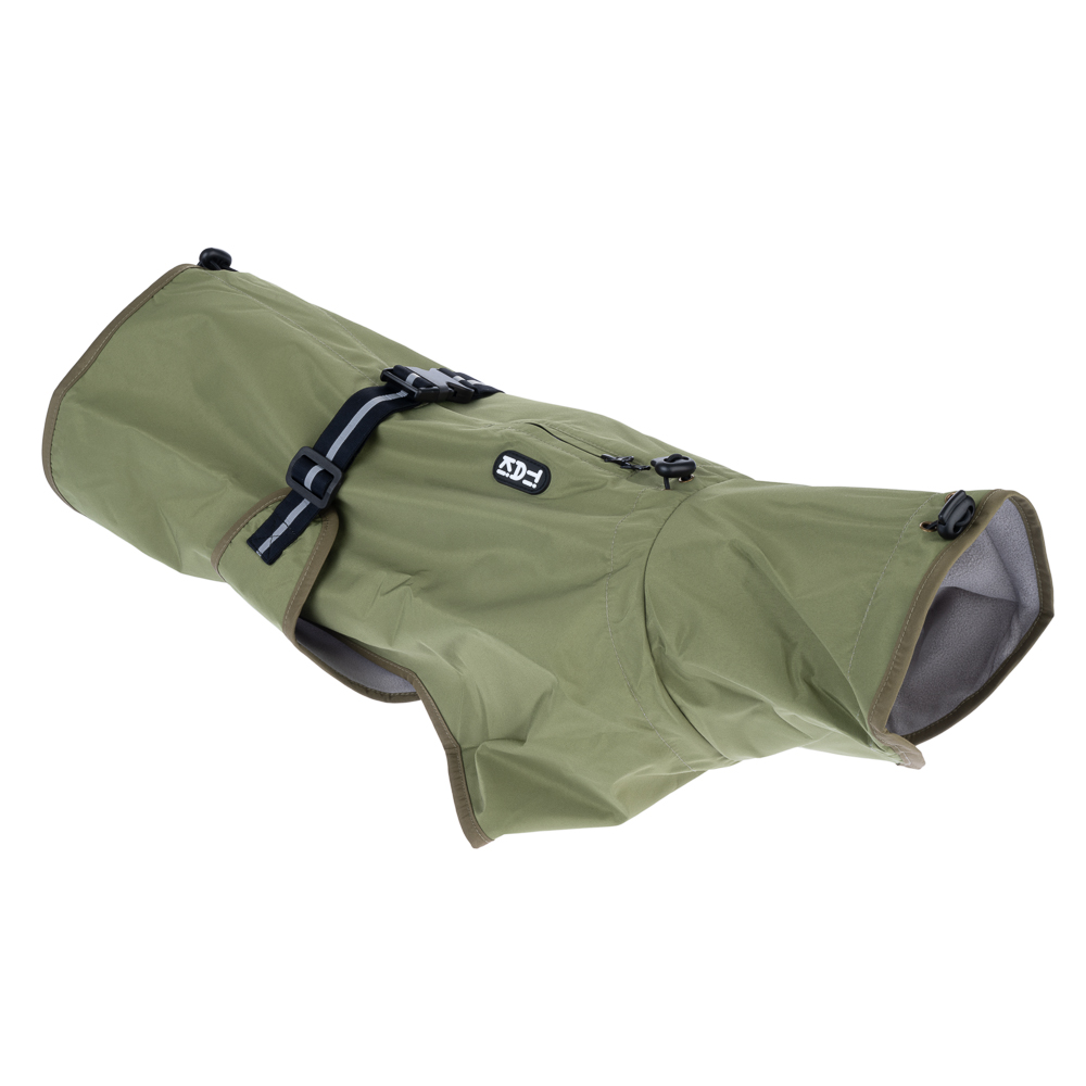 Tiaki Dog Raincoat - Olive - approx. 60cm (Back Length)