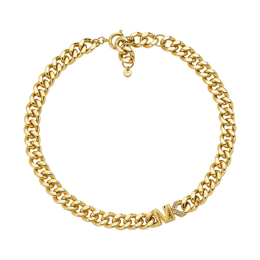 Michael Kors Premium Ladies Curb Necklace Brass|