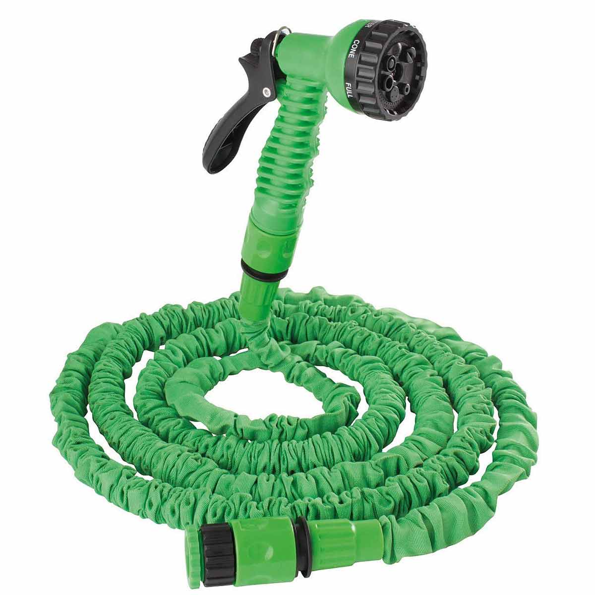GROUNDLEVEL 100Ft Magic Expandable Hose With 7-dial Spray Gun - Green