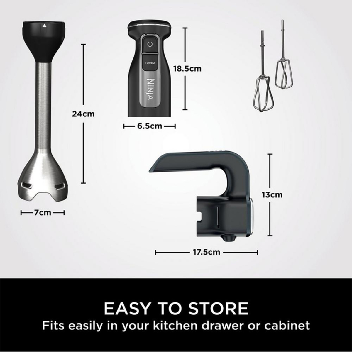 Ninja Foodi 2-In-1 Hand Blender &Amp; Mixer Ci090Uk|