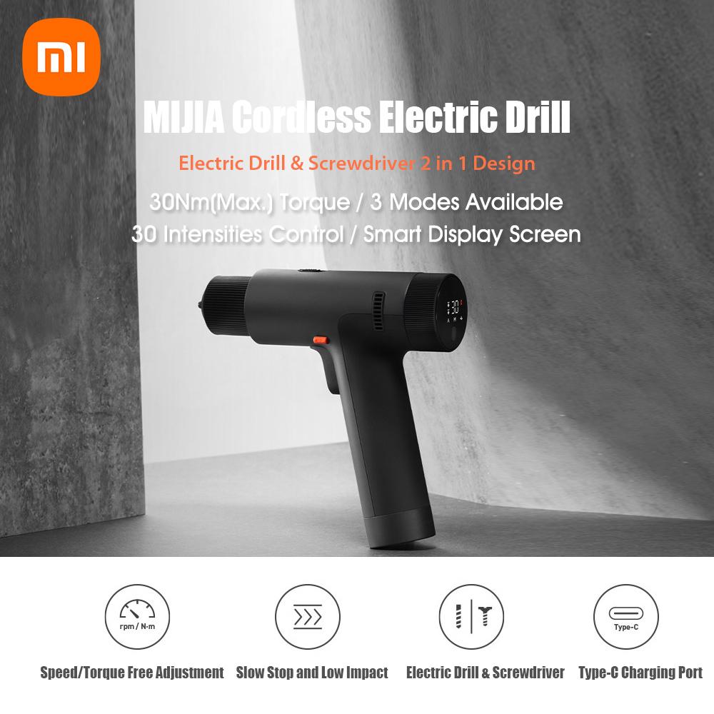 Mi MIJIA Cordless Electric Drill Kit Electric Screwdriver/Drill 2 in 1 Design w/3 Modes/30 grey