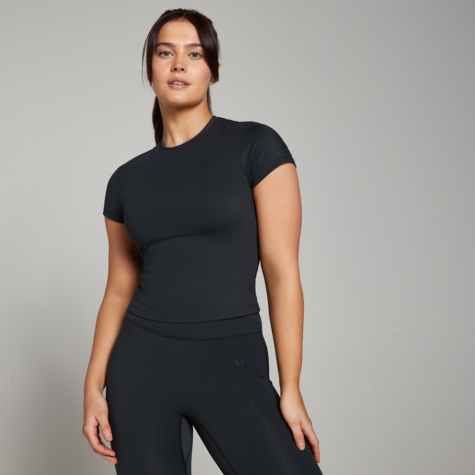  Women's Teo Body Fit Short Sleeve T-shirt - Black - S