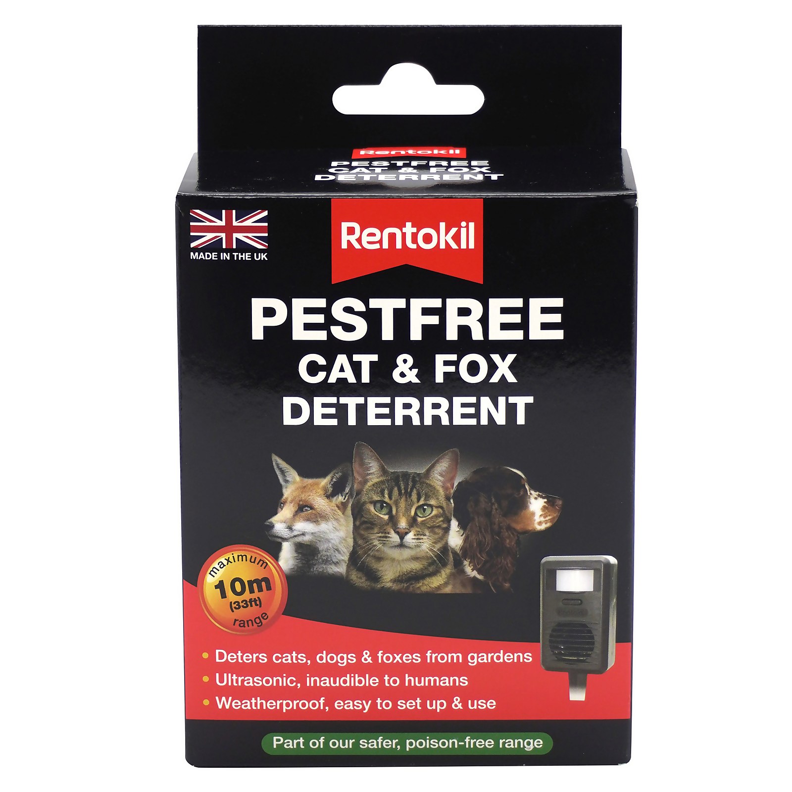 Rentokil Pestfree Katze und Fuchs abschreckende Ultraschall FC78