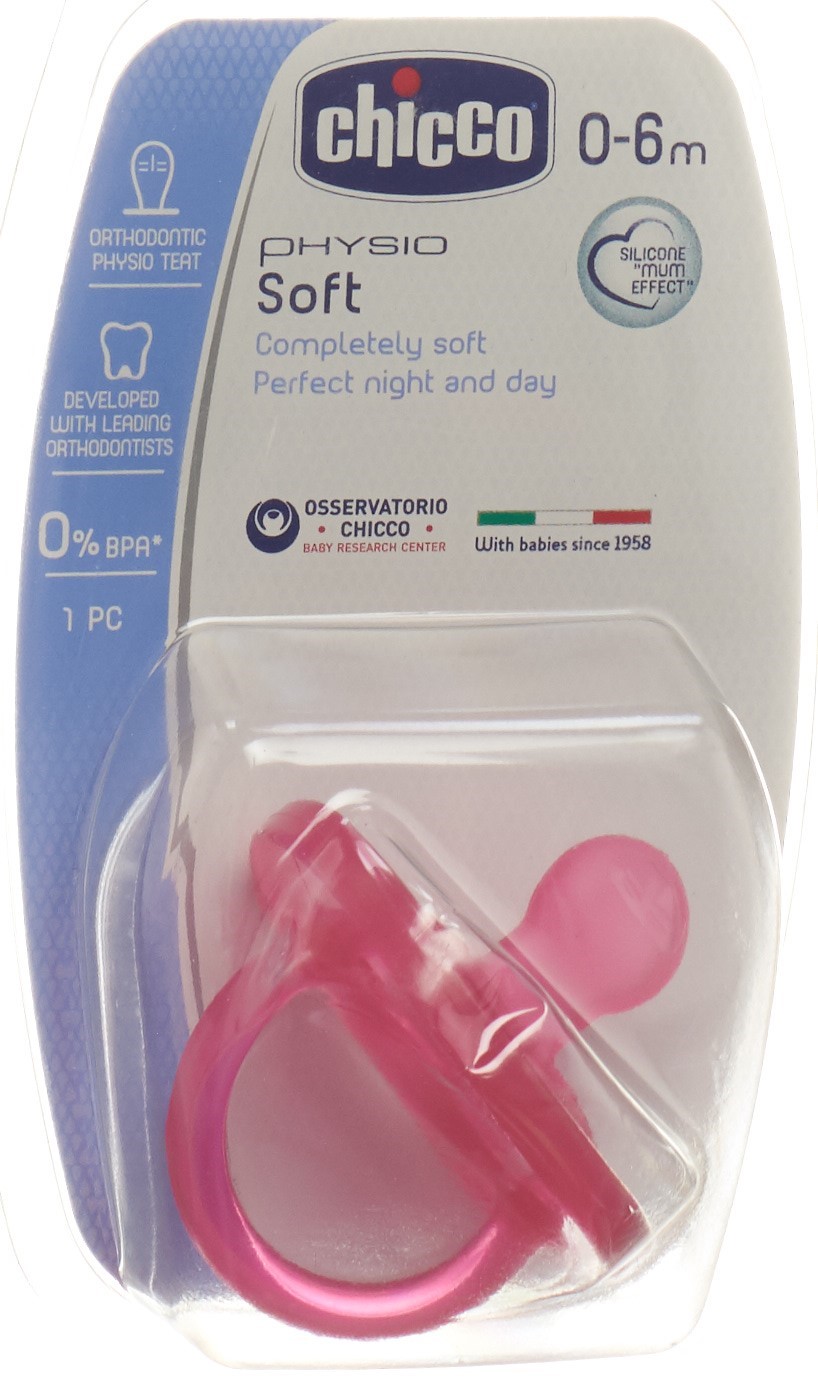 Chicco Physio Soft Pink dummy 0-6 m 1 pc