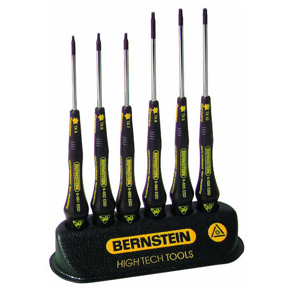 Bernstein 6-660 Torx-screwdriver Set In Esd Table Support - 6 Piece