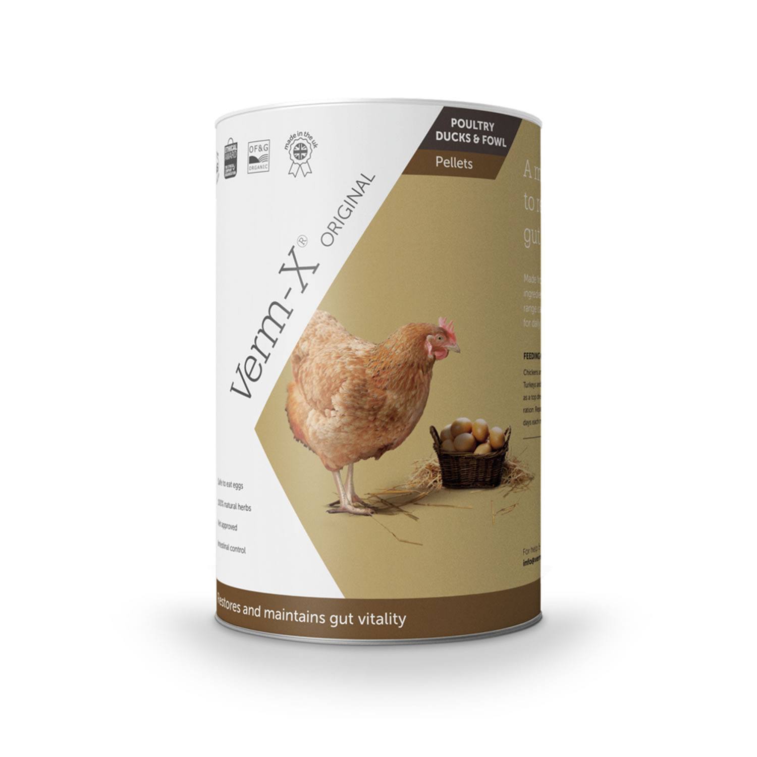 Verm-X Poultry, Duck and Fowl Wormer - Pellets - 250g Tub