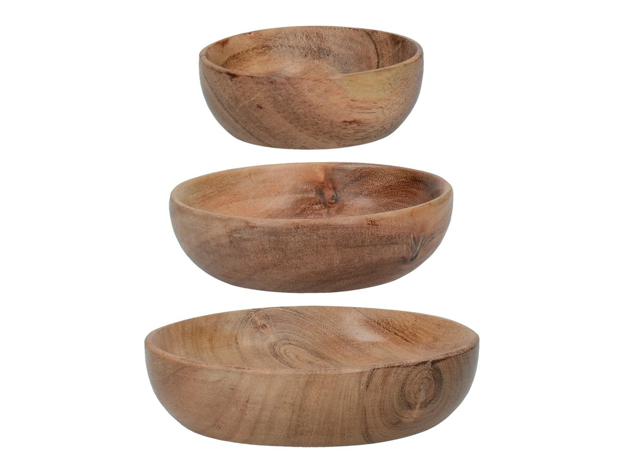 Mikasa Artesà Set of Three Acacia Wood Serving Bowls