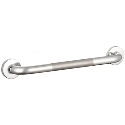 Evekare Knurled Silver Effect Curved Wall-Mounted Grab Rail (L)450mm