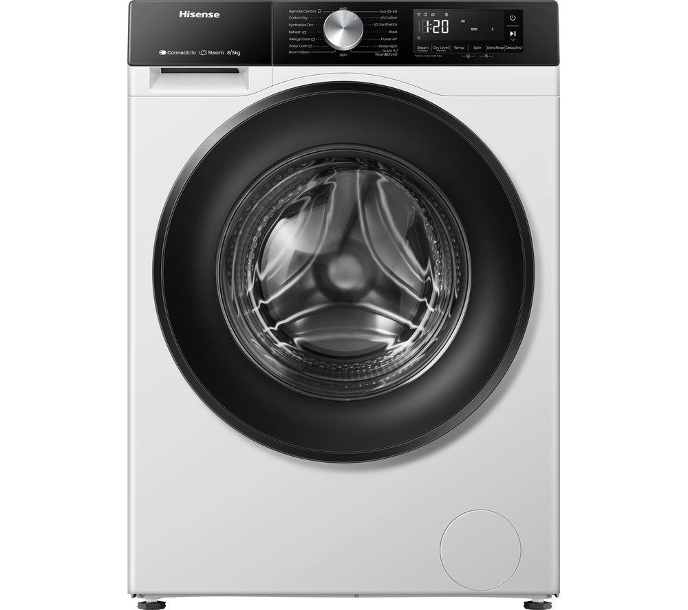 Hisense 3s Series Wd3s8043bw3 Wifi-enabled 8 Kg Washer Dryer - White, White