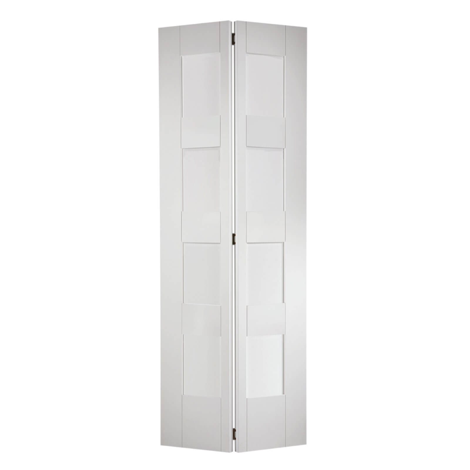 LPD Doors Shaker Internal Bi-fold Primed White 8 Lite Door - 762 x 1981mm