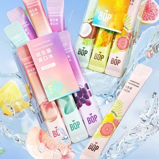 BOP - Fruity Probiotics Freshen Mouthwash - 4 Types Vitality Peach - (11ml x 20pcs)