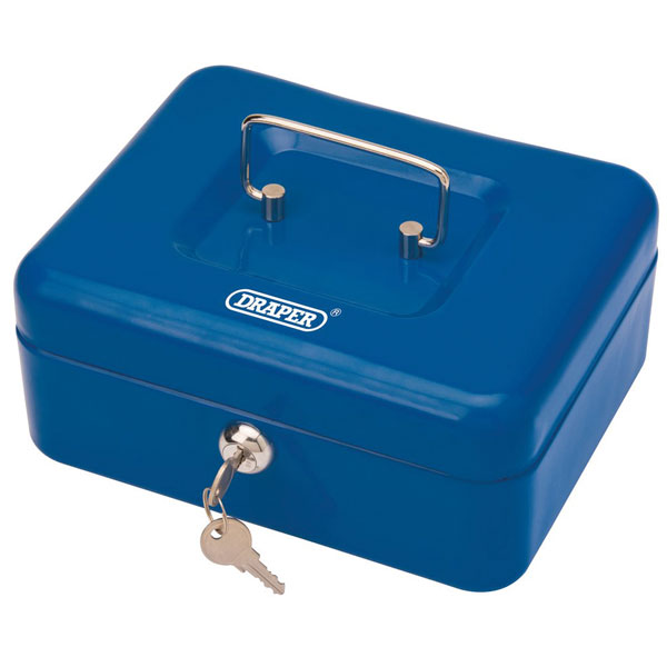 Draper Key Lock Cash Box - 38206 blue