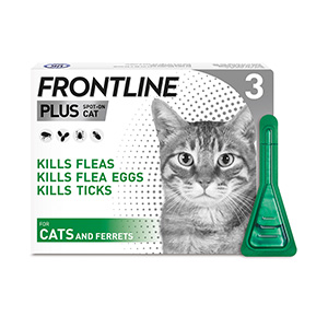 FRONTLINE Plus Flea & Tick Treatment Cat 3 Pack