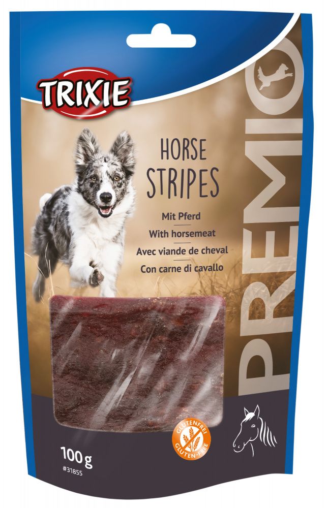Trixie Premio Horse Stripes Dog Treats - 11cm- 100g