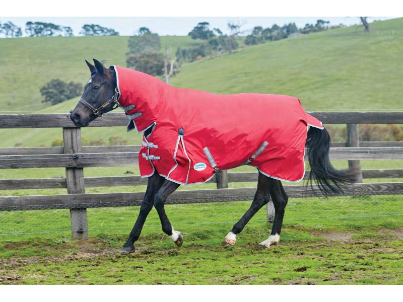 Weatherbeeta Turnout Rugs | Weatherbeeta ComFiTec Classic Mediumweight 220g Combo Neck Turnout Rug Colour Red Size 4'0