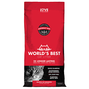 Worlds Best Cat Litter Extra Strength Clumping Formula 28lb x 2